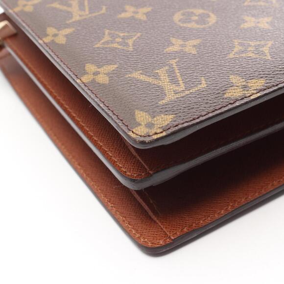 LOUIS VUITTON Brown Monogram Leather Shoulder Bag